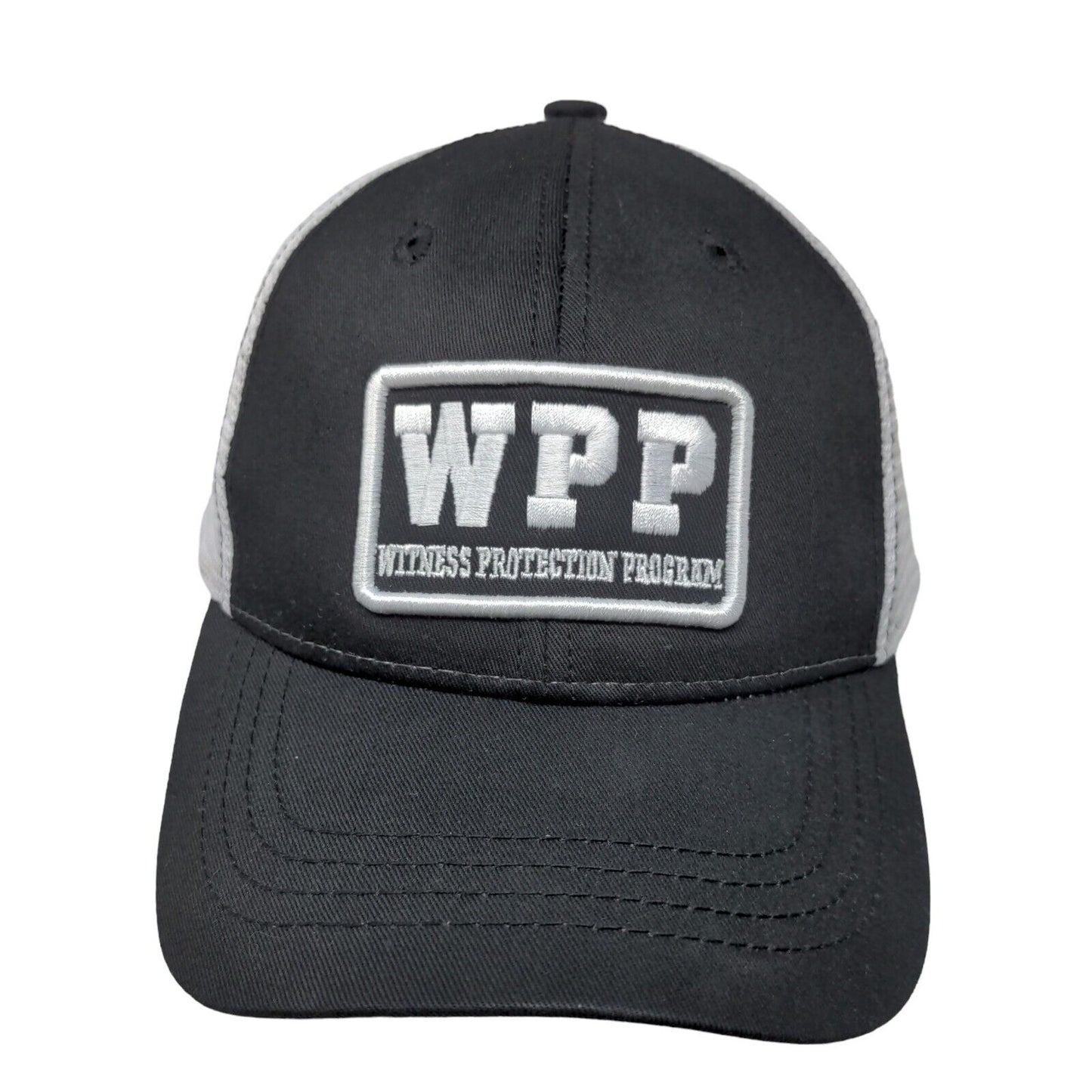 WPP Witness Protection Program Trucker Hat Black OSFA Mesh Back Justice Wear