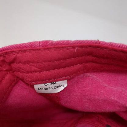 Unbranded Strapback Hat Pink One Size Adjustable Vented Holes 6 Panel Blank