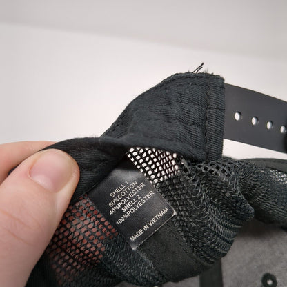 McCall Idaho Patch Snapback Trucker Hat Black One Size Mesh Back