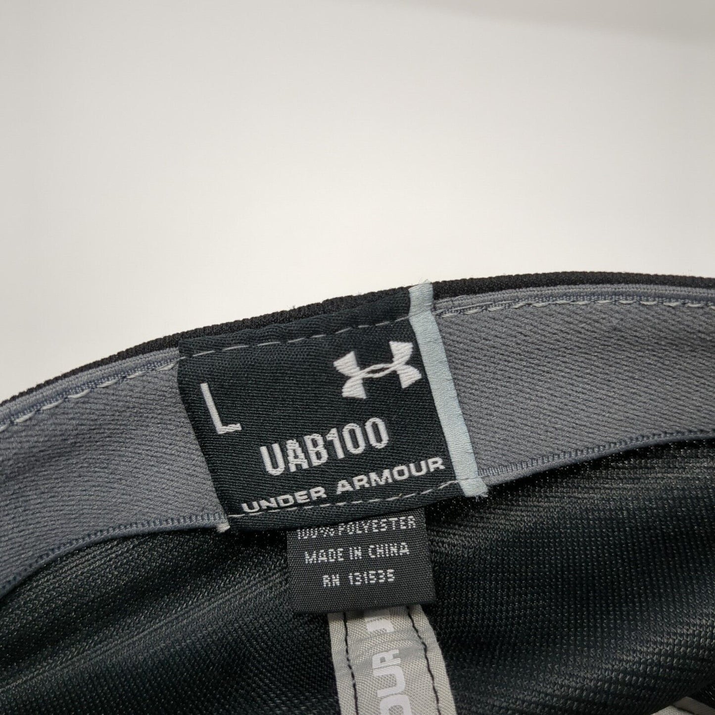 CI Fitted Hat Black Large Embroidered A-Flex Under Armour 6 Panel