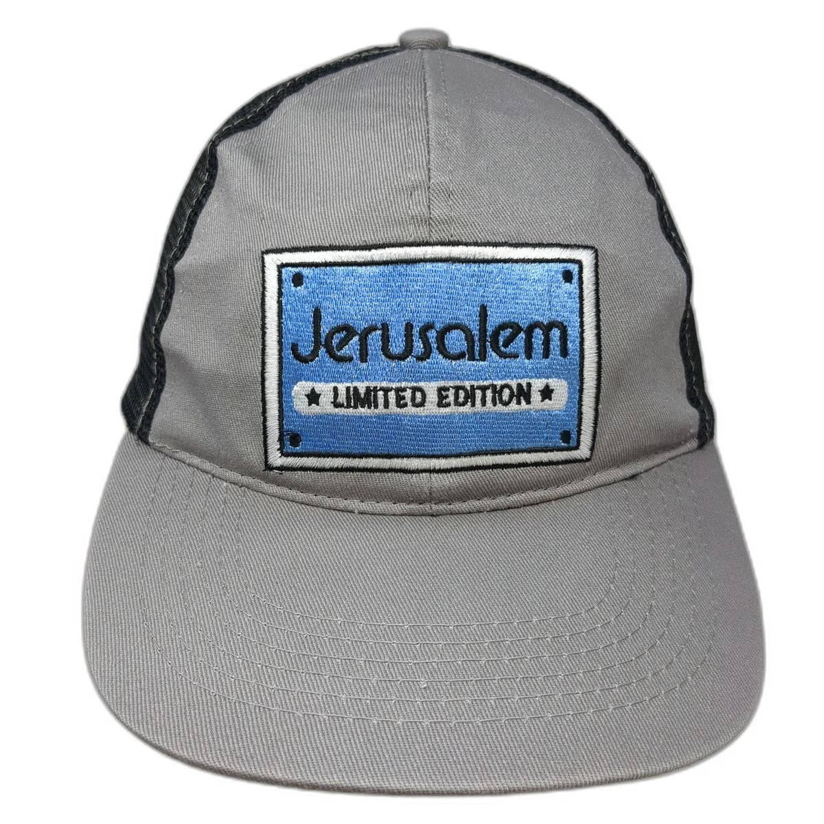 Baseball Cap Gray One Size Jerusalem Limited Edition Mesh Patch Strapback Hat