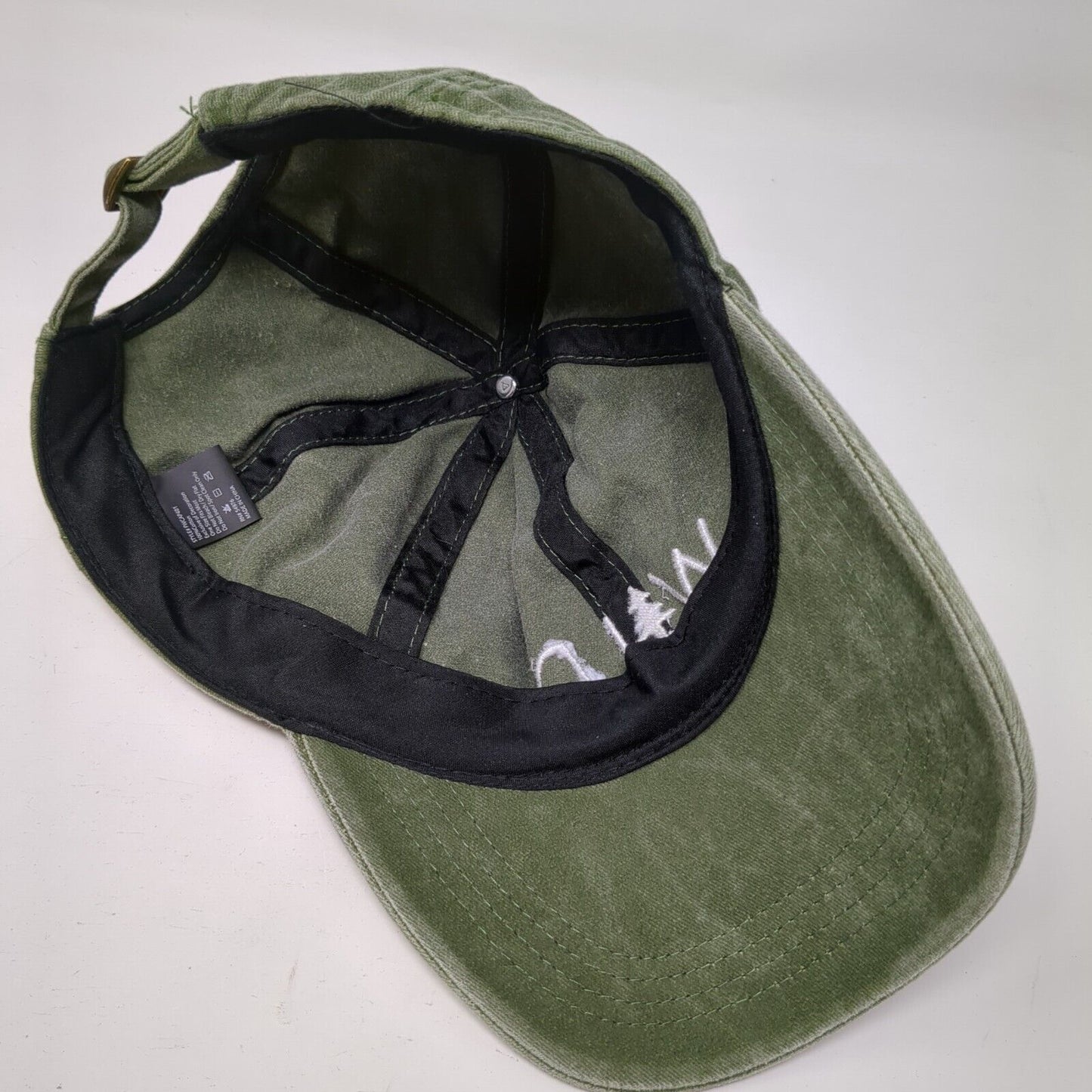Wild Slideback Hat Green OSFM Adjustable Embroidered 6 Panel Vented Holes Cotton