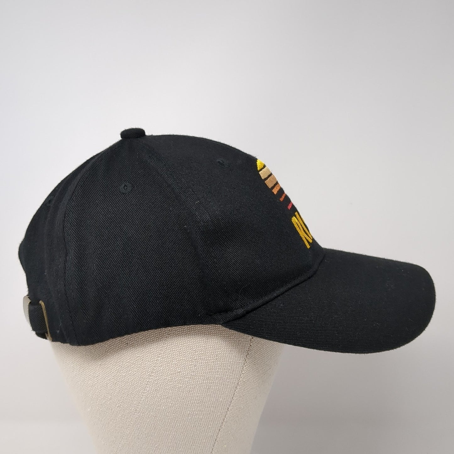 Rise Slideback Hat Black One Size Adjustable Embroidered Outdoor 6 Panel