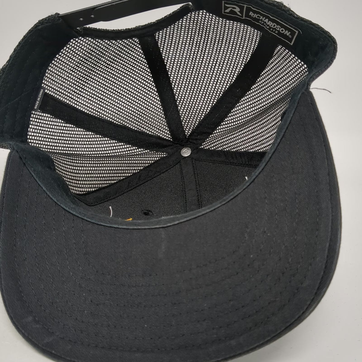 Richardson Trucker Hat Black One Size Bay Area Sportsmen's Hunters Mesh Patch