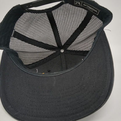 Richardson Trucker Hat Black One Size Bay Area Sportsmen's Hunters Mesh Patch