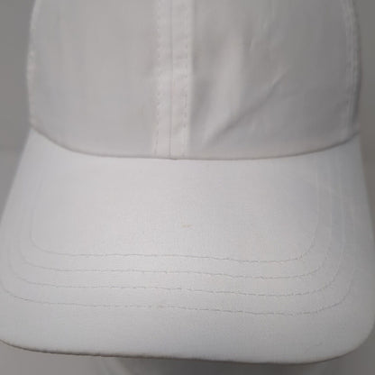 Vim Hue Ponyback Strapback Hat White Size 57 Adjustable Crisscross Back Blank