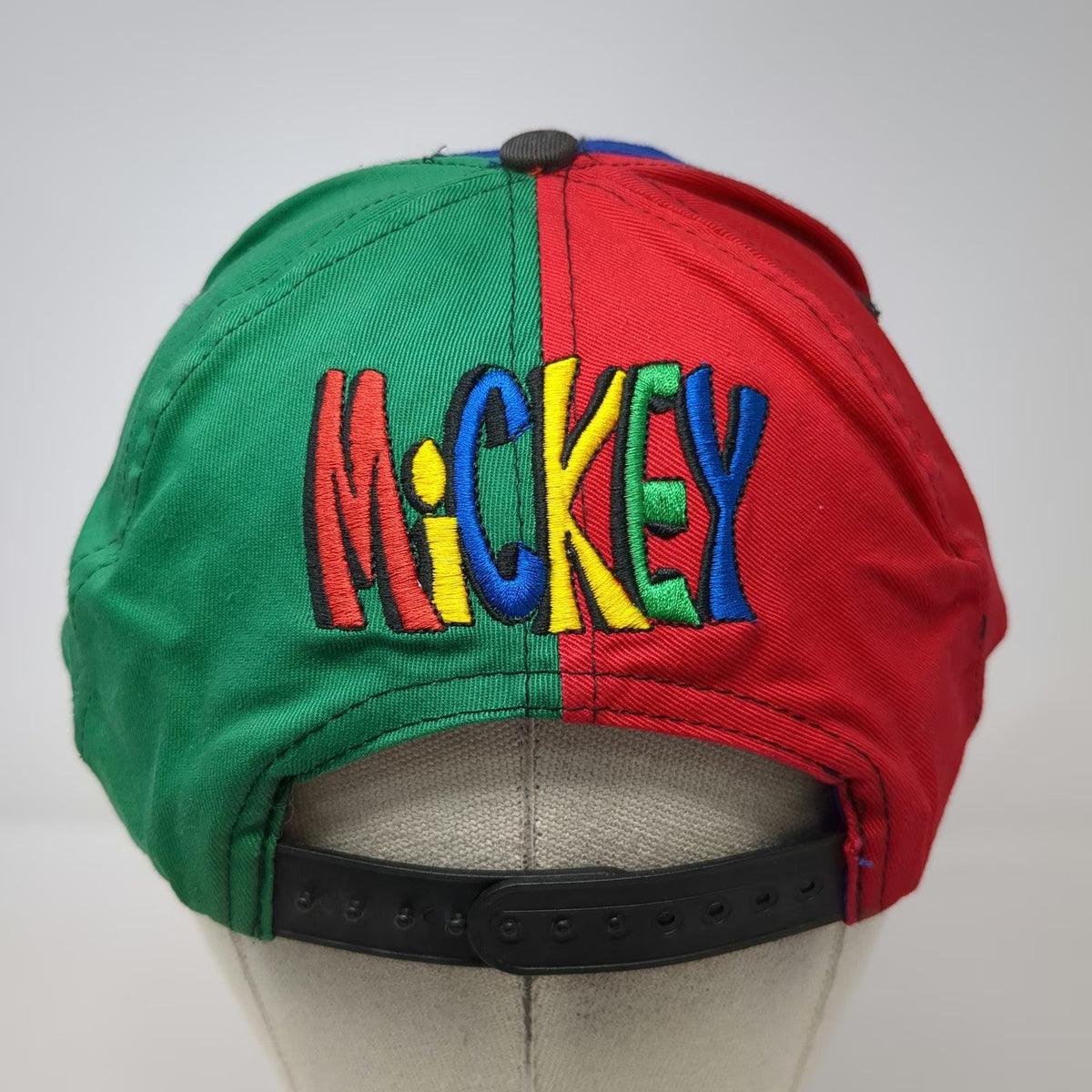Mickey Unlimited Snapback Blue Red Green Black One Size Hat Mouse Colorblock Art