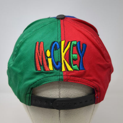Mickey Unlimited Snapback Blue Red Green Black One Size Hat Mouse Colorblock Art