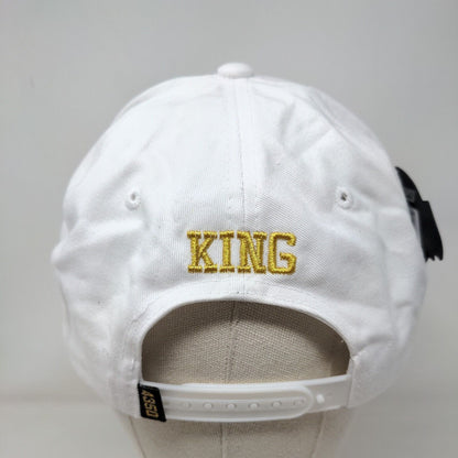 King Crown Gold Metallic Snapback Hat White One Size 4350 District