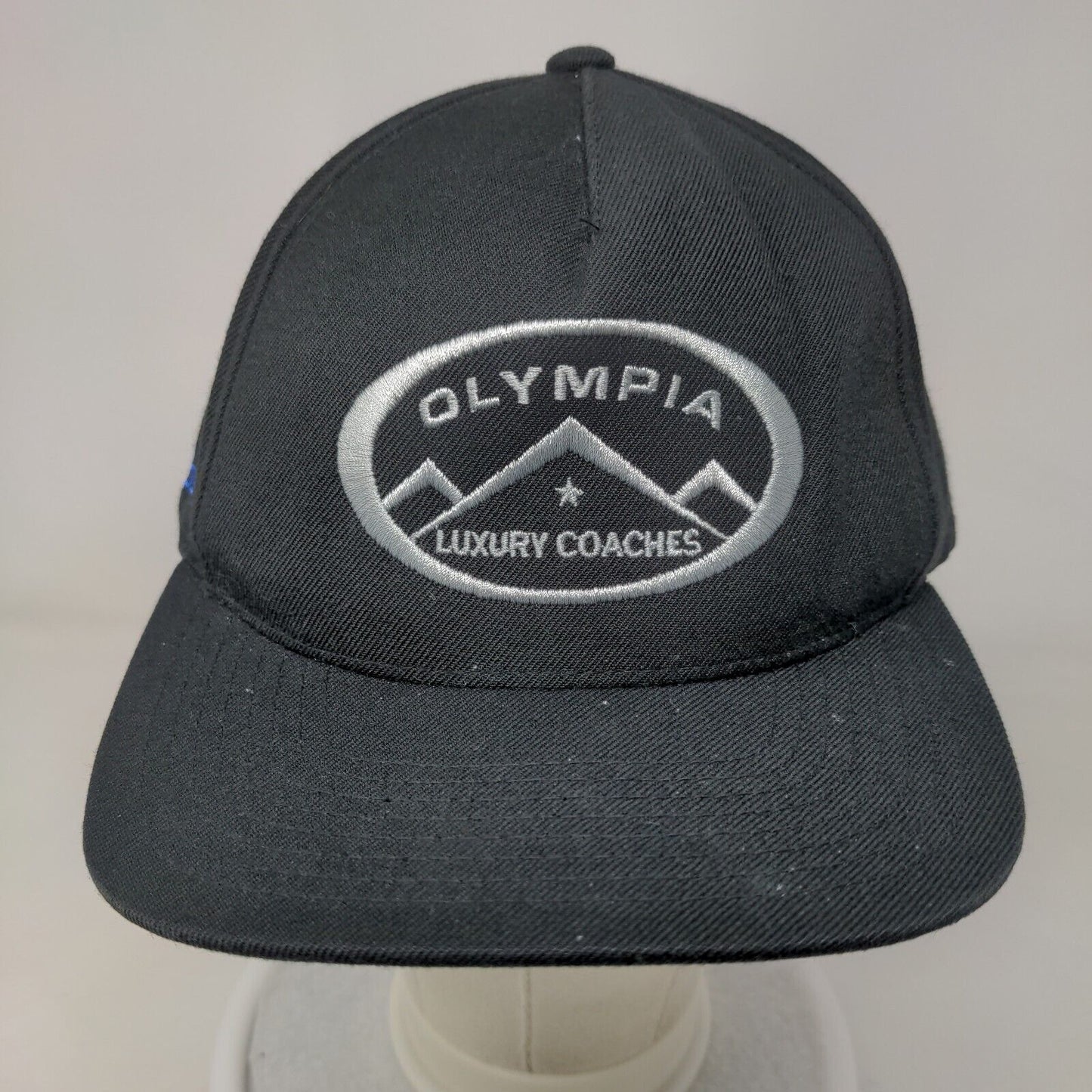 Olympia Luxury Coaches Prevost Snapback Hat Black One Size Embroidered