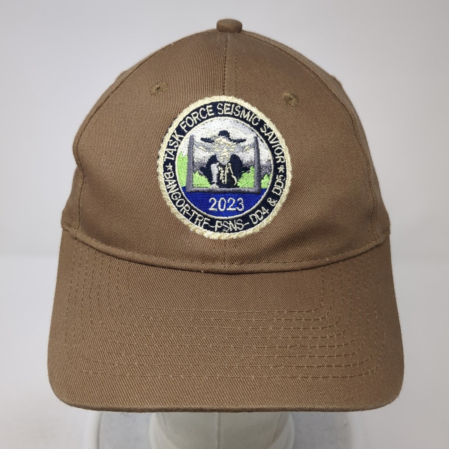 Task Force Seismic Baseball Cap Brown OS Adjustable Embroidered Port & Company