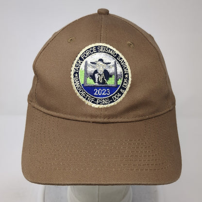 Task Force Seismic Baseball Cap Brown OS Adjustable Embroidered Port & Company