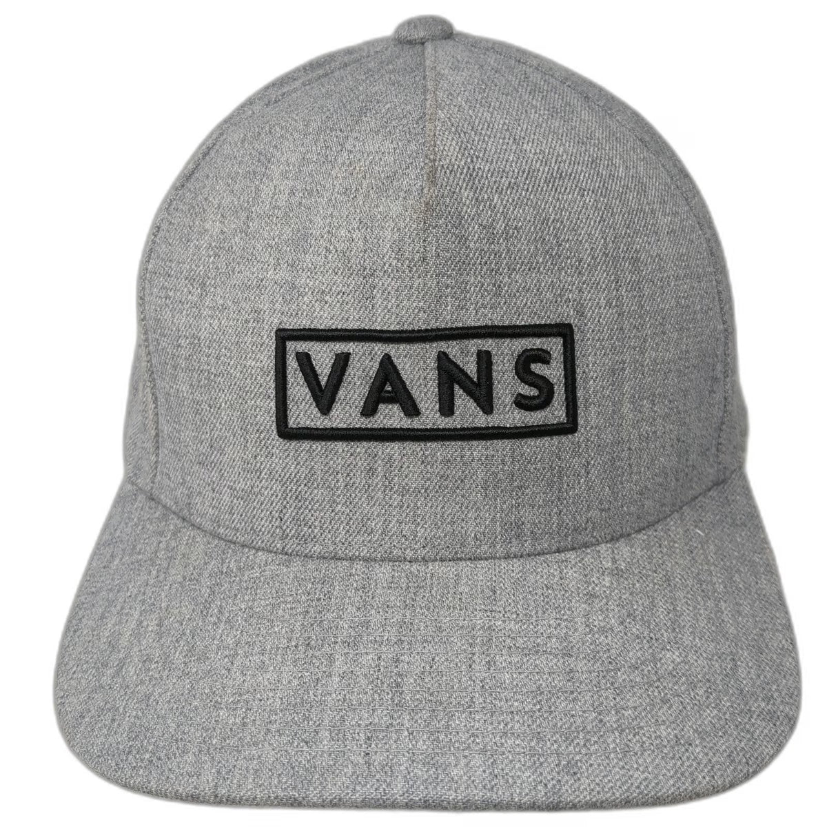 Vans 5 Panel Gray Black Snapback One Size Flat Brim Embroidered Logo Patch Hat