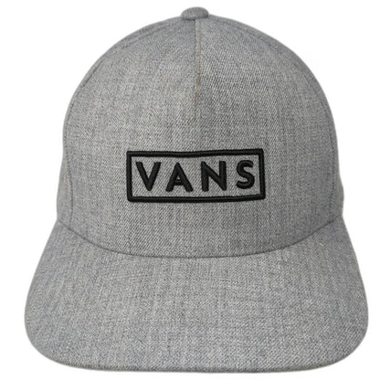 Vans 5 Panel Gray Black Snapback One Size Flat Brim Embroidered Logo Patch Hat