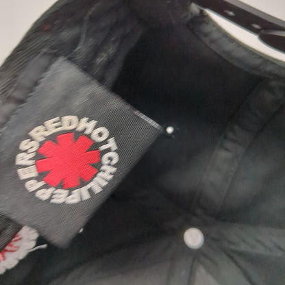 Red Hot Chili Peppers Snapback Black One Size Flat Brim Asterisk Logo Band Hat