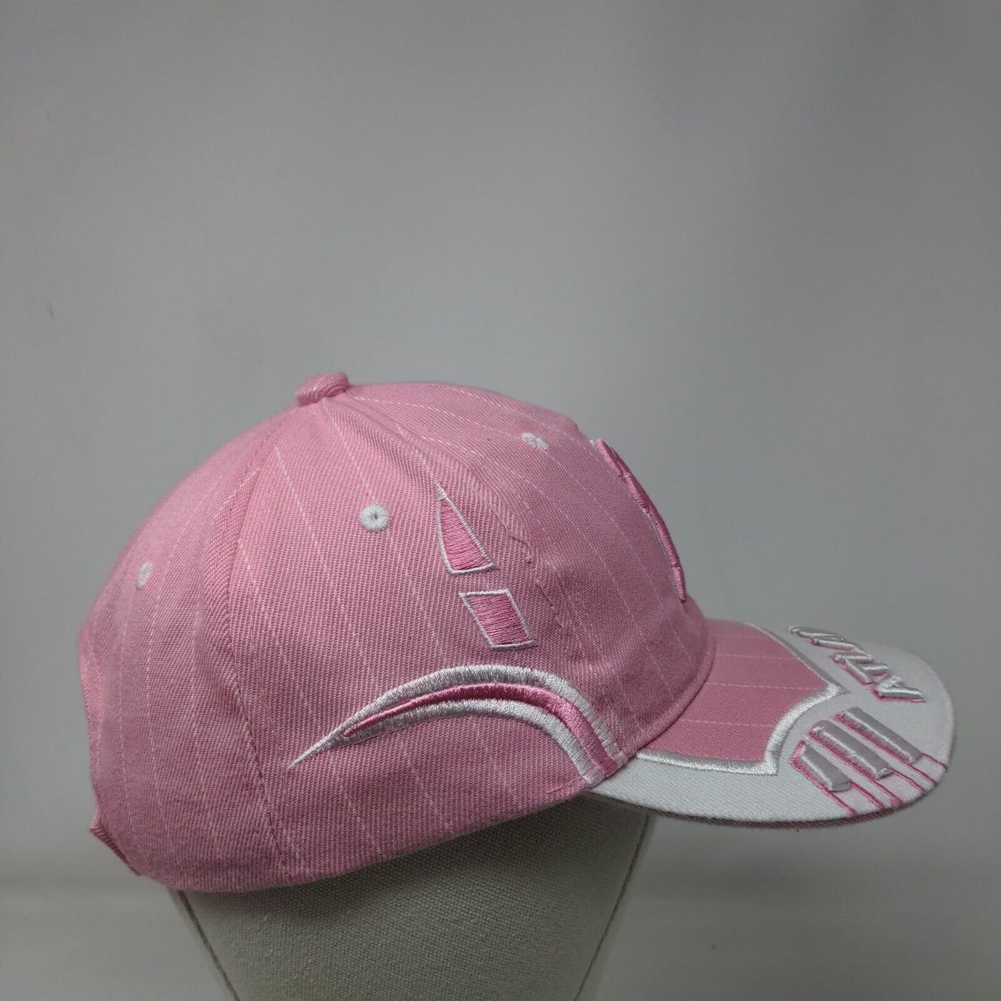 Atlanta Strapback Hat Pink One Size Adjustable Embroidered 6 Panel