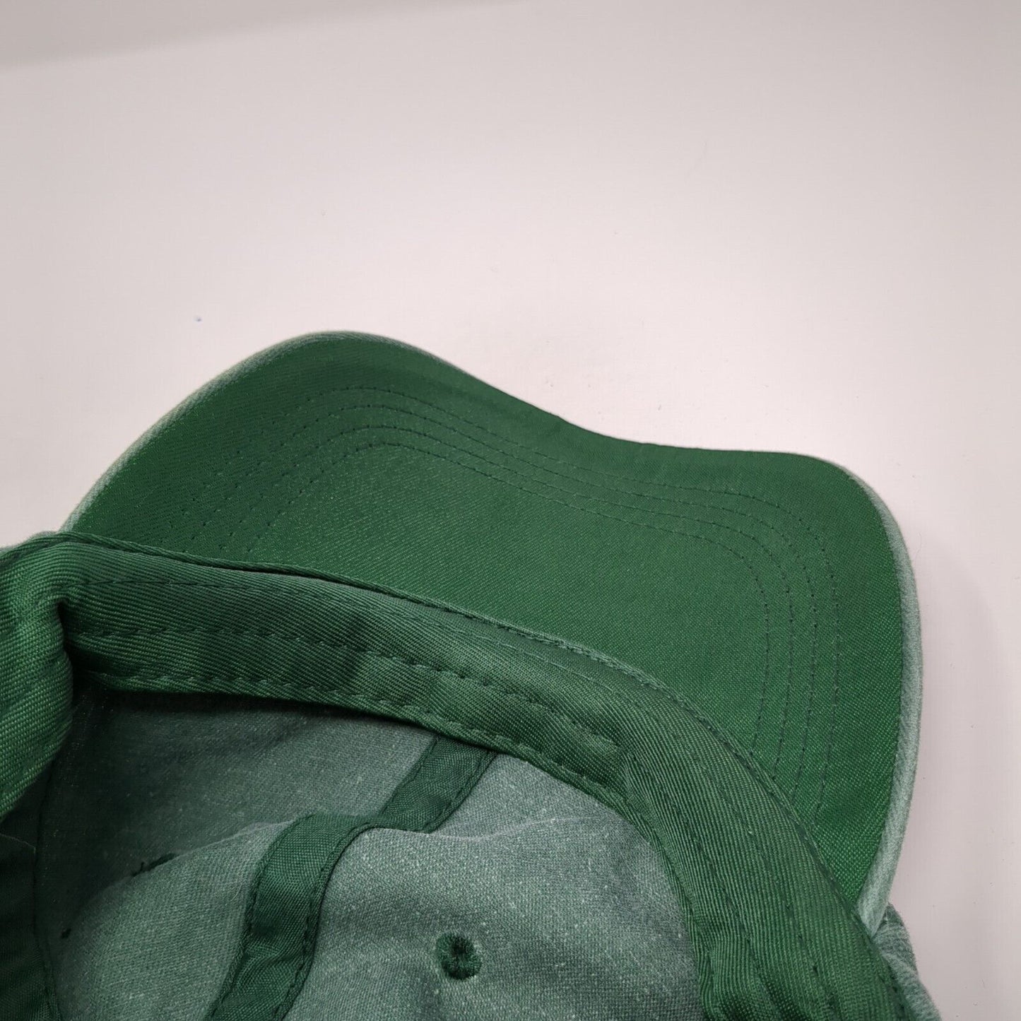 HR Ponytail Slideback Hat Green One Size Adjustable Vented Holes 6 Panel Blank