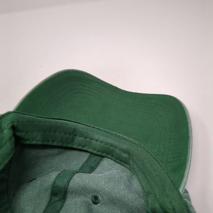 HR Ponytail Slideback Hat Green One Size Adjustable Vented Holes 6 Panel Blank