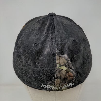 Mossy Oak Fitted Hat Camouflage Size S/M Vented Holes 6 Panel Outdoor Cap