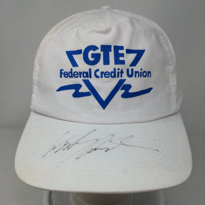 GTE Federal Credit Union Snapback Hat White OSFA Adjustable Vented Holes Cotton