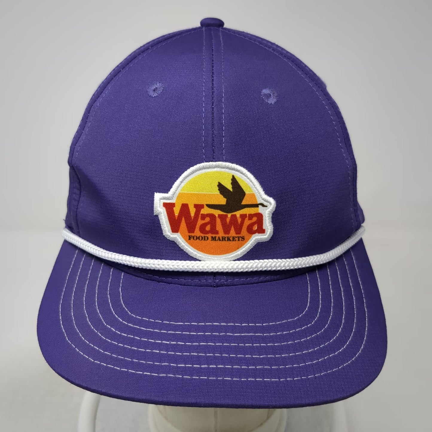 Wawa Food Markets Baseball Cap Purple One Size Rope Hat Strapback Perforated