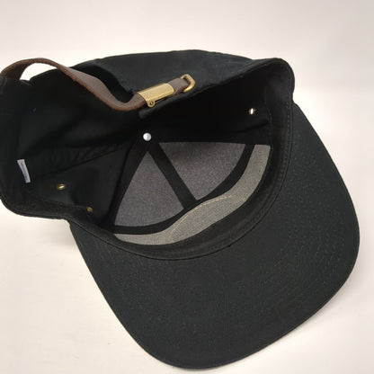 Discover Church Slideback Hat Black OS Adjustable Leather Patch Richardson