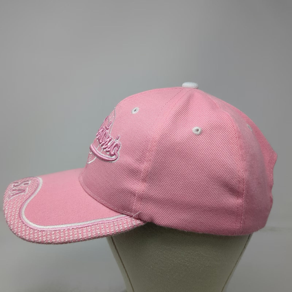 Pink Baseball Cap One Size San Antonio Texas SA Logo Embroidered Strapback Hat