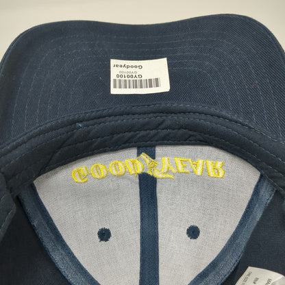 Goodyear Baseball Cap Blue Yellow One Size Adjustable Embroidered Logo Hat
