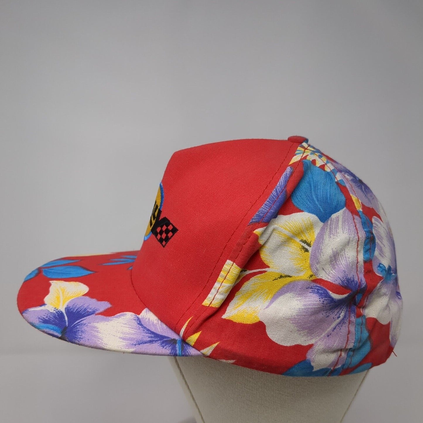 Rally Snapback Hat Multicolor OS Adjustable Embroidered Floral Print Cotton
