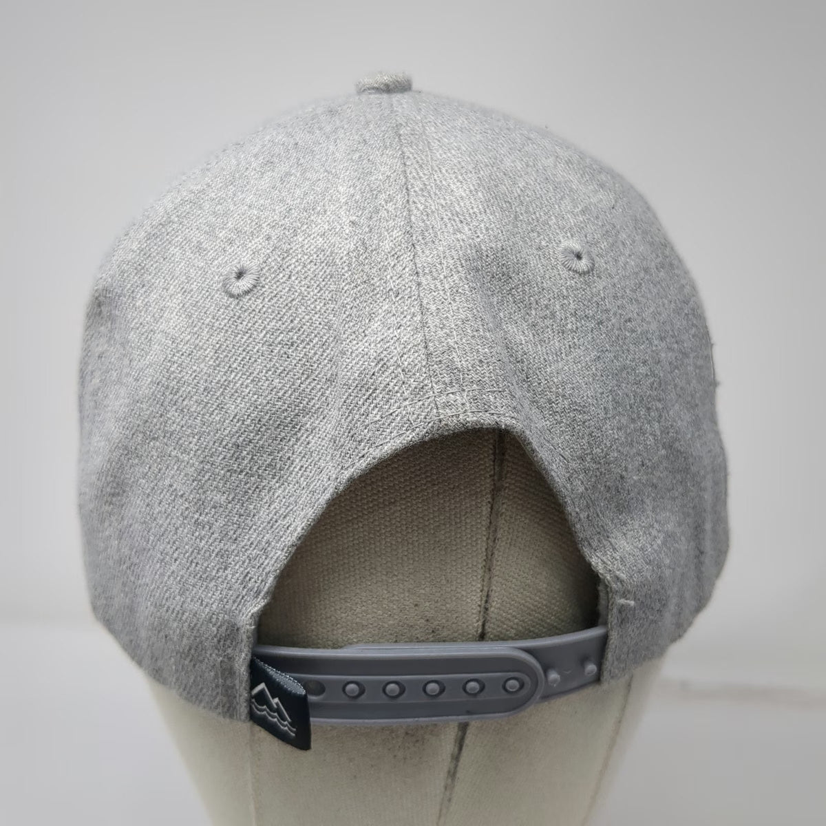 5 Panel Gray Hat One Size Suede Brim Leather Patch Snapback Mountain Wave