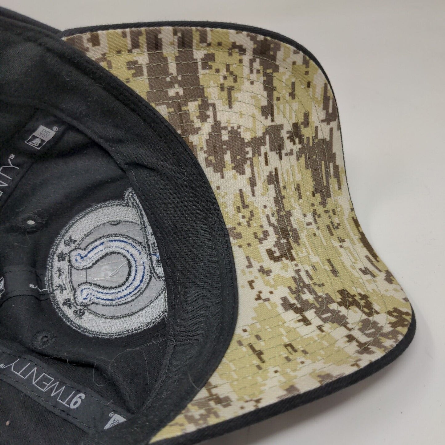 New Era Men's Slideback Hat Black OSFM Embroidered Indianapolis Colts Logo