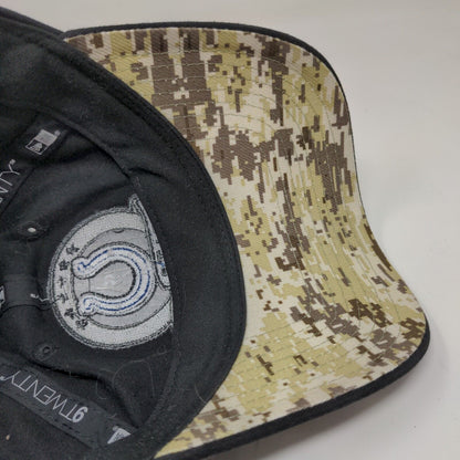 New Era Men's Slideback Hat Black OSFM Embroidered Indianapolis Colts Logo