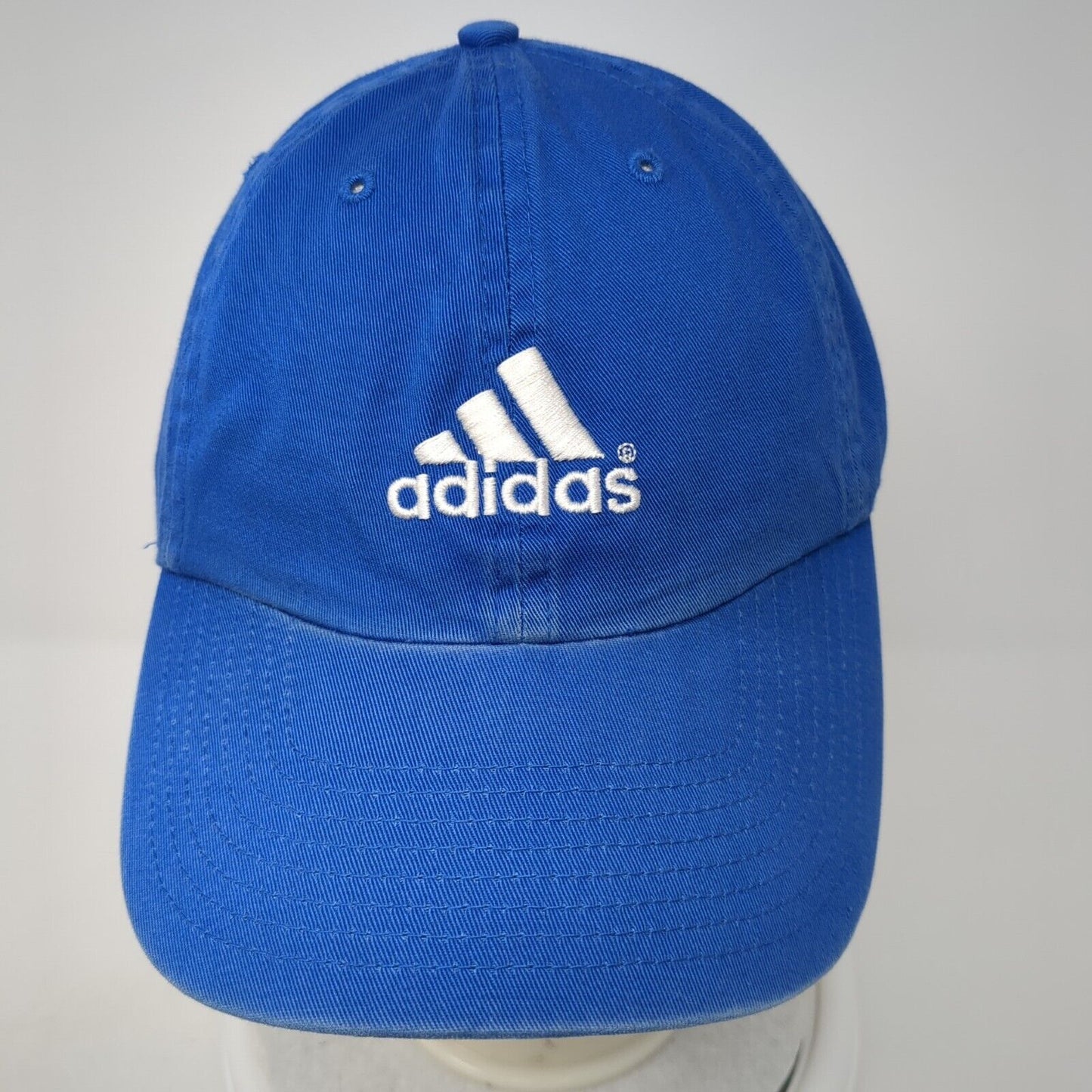 Adidas Slideback Hat Blue One Size Adjustable Embroidered 6 Panel Cotton