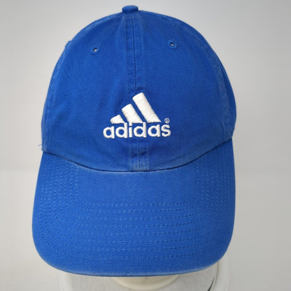 Adidas Slideback Hat Blue One Size Adjustable Embroidered 6 Panel Cotton