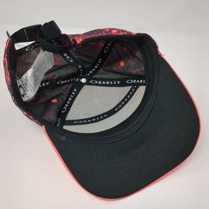 Oakley Slideback Hat Pink One Size Adjustable Vented Holes 6 Panel Polyester