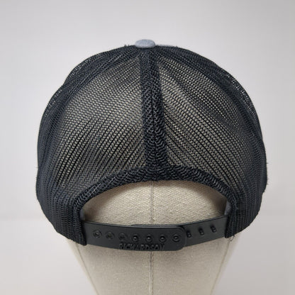 LMK Snapback Trucker Hat Gray OS Adjustable Embroidered Mesh Back Richardson