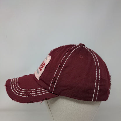 Sometimes Wine Is Just Necessary Strapback Hat Red One Size KB ETHOS Vintage
