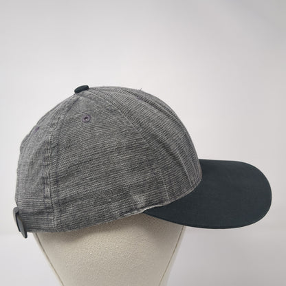 Unbranded Slideback Hat Gray One Size Adjustable Leather Strap Blank