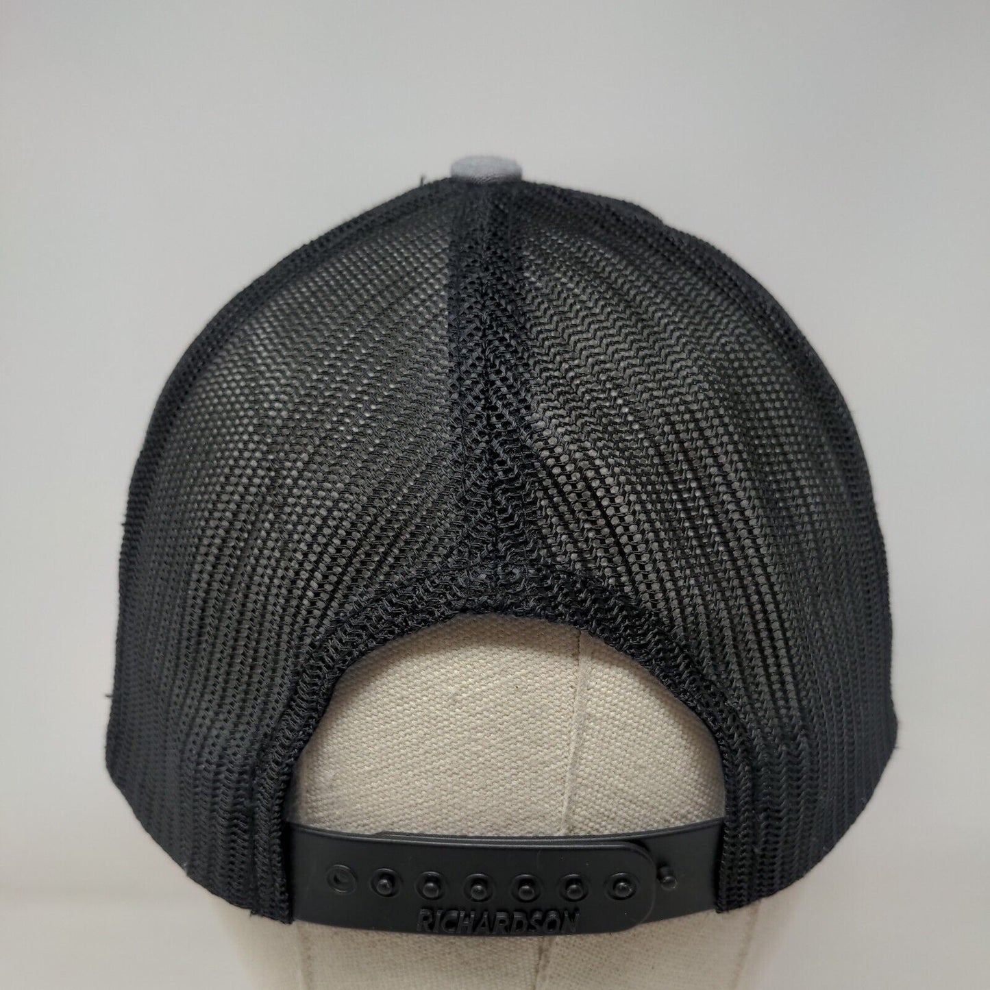 Deer Snapback Mesh Back Trucker Hat Gray One Size 6 Panel Richardson