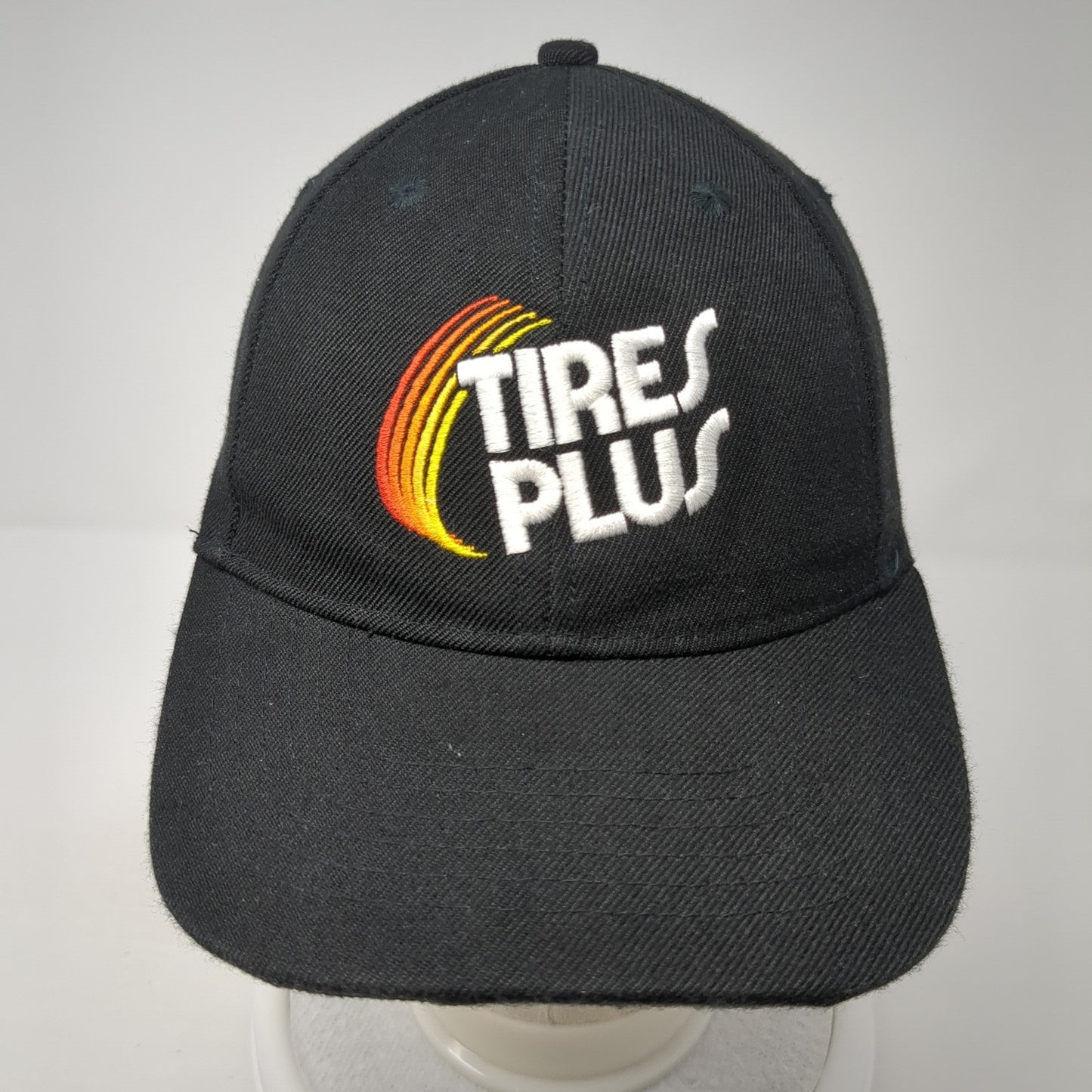 Tires Plus Strapback Hat Black Embroidered Logo Adjustable One Size