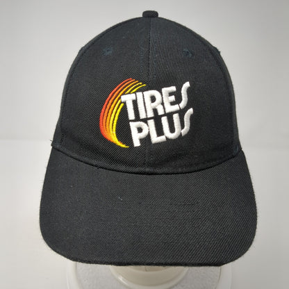 Tires Plus Strapback Hat Black Embroidered Logo Adjustable One Size