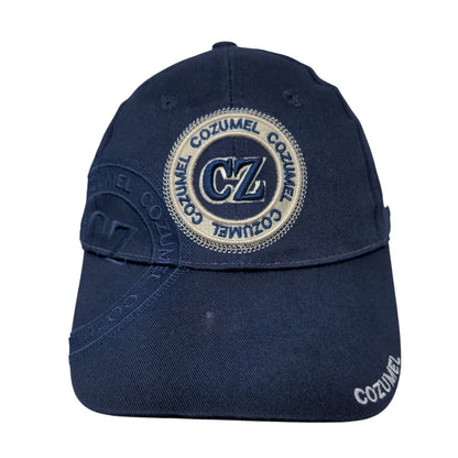 CZ Cozumel Mexico Slideback Hat Blue One Size Adjustable Embroidered Usha Ris