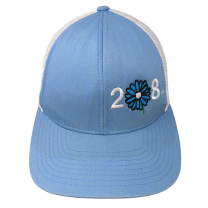 2🌼8 Snapback Trucker Hat Blue One Size Adjustable Mesh Back Pacific Headwear