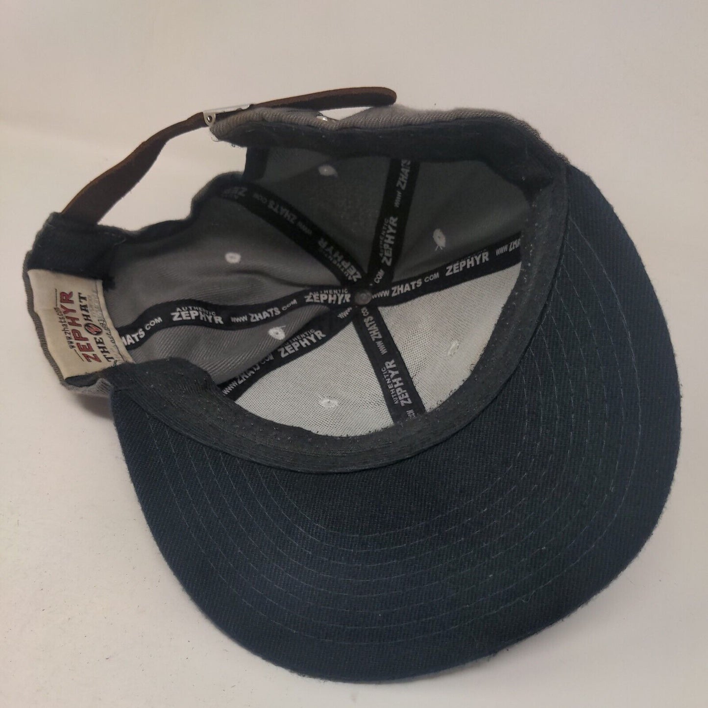 Zephyr Men's Slideback Hat Gray Georgetown Hoyas Bulldog Embroidered Logo