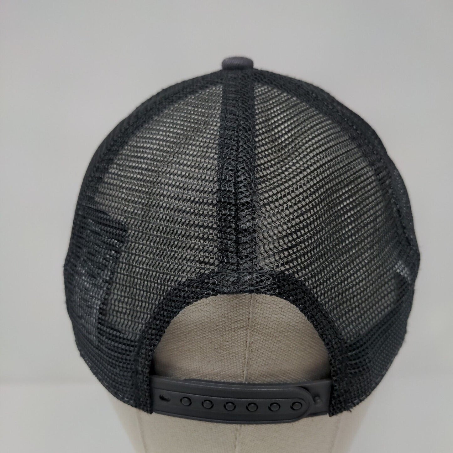 New Era Snapback Trucker Hat Gray OSFM Adjustable 9Forty Mesh Back 6 Panel