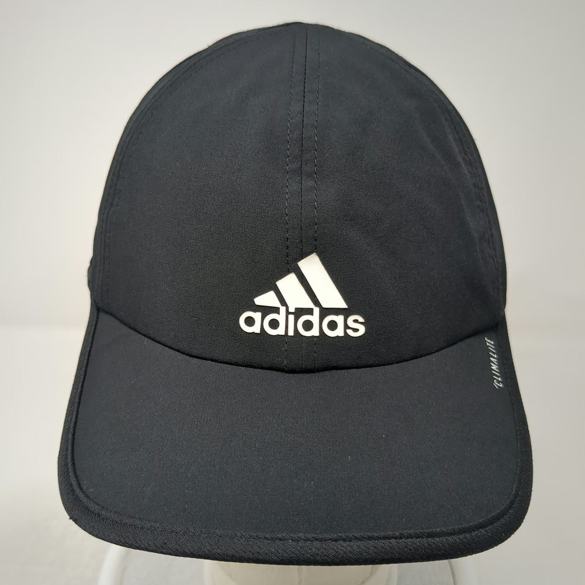 Adidas Baseball Cap Black One Size Climalite Performance Strapback Training Hat