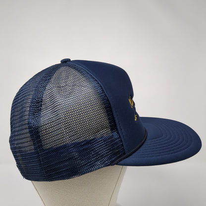 Maywood of Oregon Snapback Rope Trucker Hat Blue One Size Mesh Back