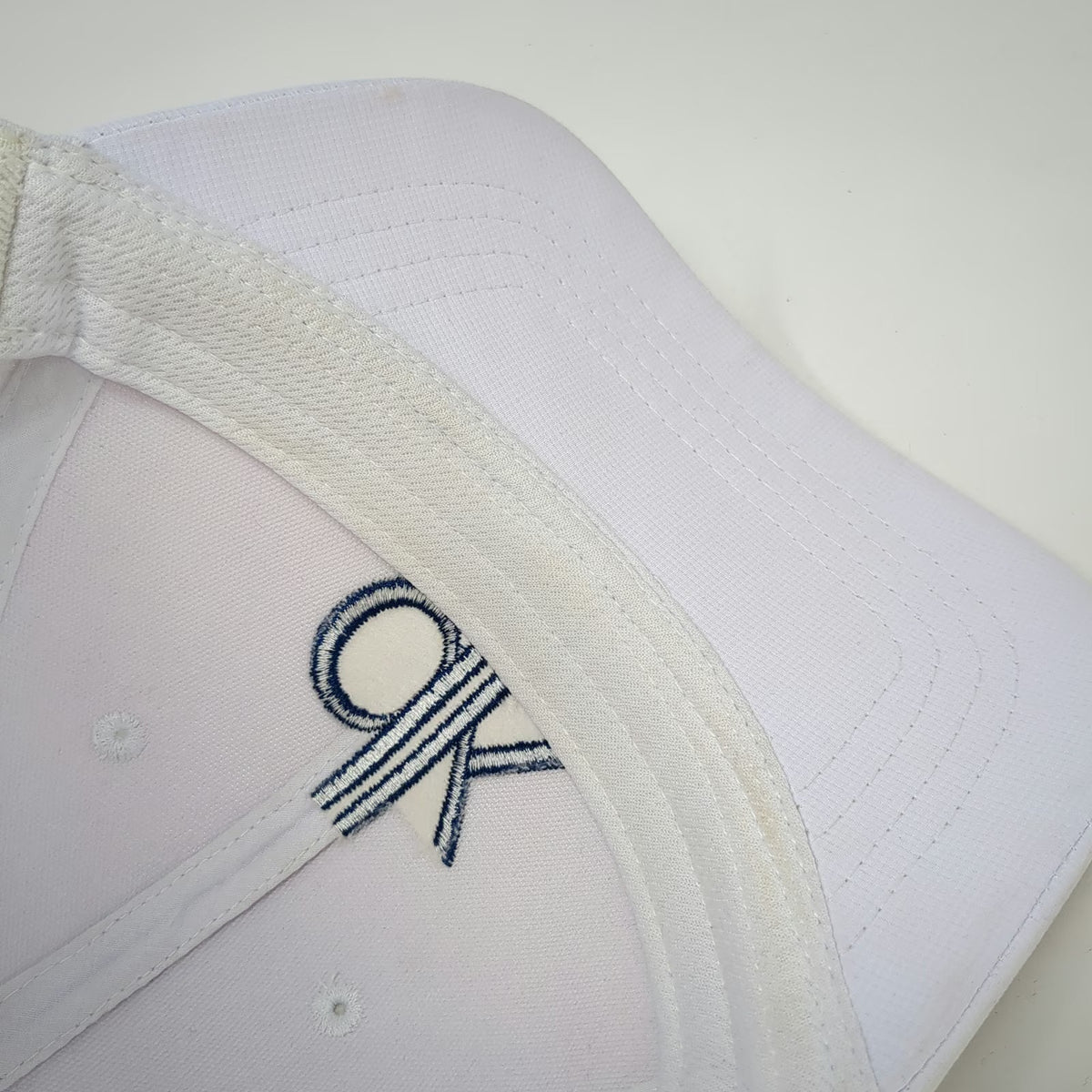 Ahead Baseball Cap White XL Fitted Mesh Back DK Home Team Logo Polyester Hat