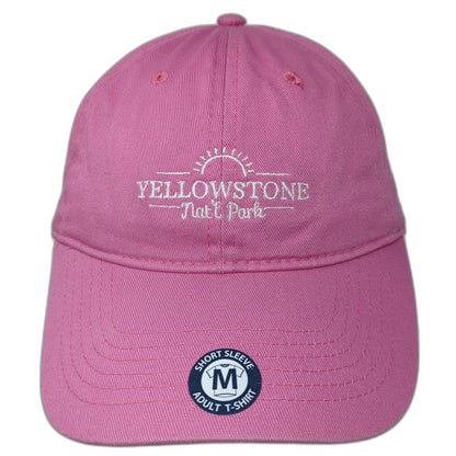 Ouray Baseball Cap Pink One Size Yellowstone National Park Cotton Strapback Hat