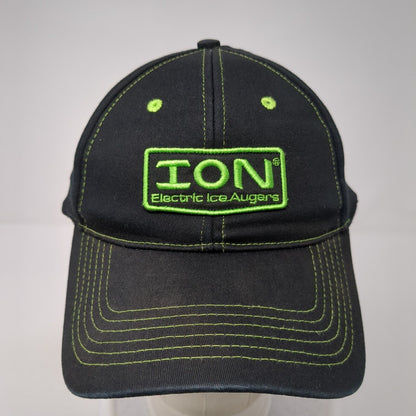 ION Electric Ice Augers Fitted Baseball Cap Black Large Lightweight Embroidered